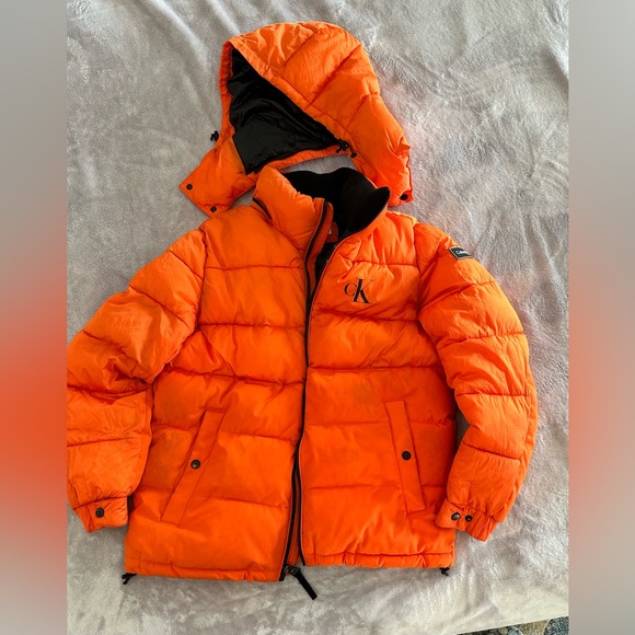 Calvin Klein PUFFER JACKET - Winter Jacket - Coral orange/Coral … - Picture 5 of 16